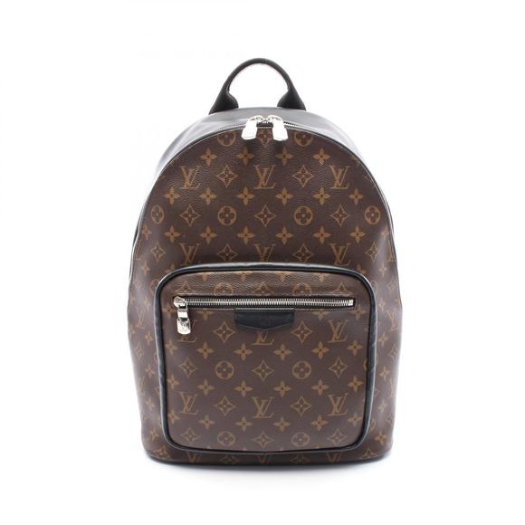 Louis Vuitton Josh NV Monogram Macassar Rucksack Leather Brown Black - Picture 1 of 7